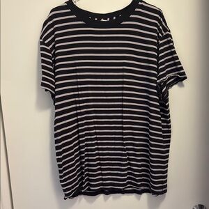 Lululemon Athletica Black and White Short Sleeve Tee